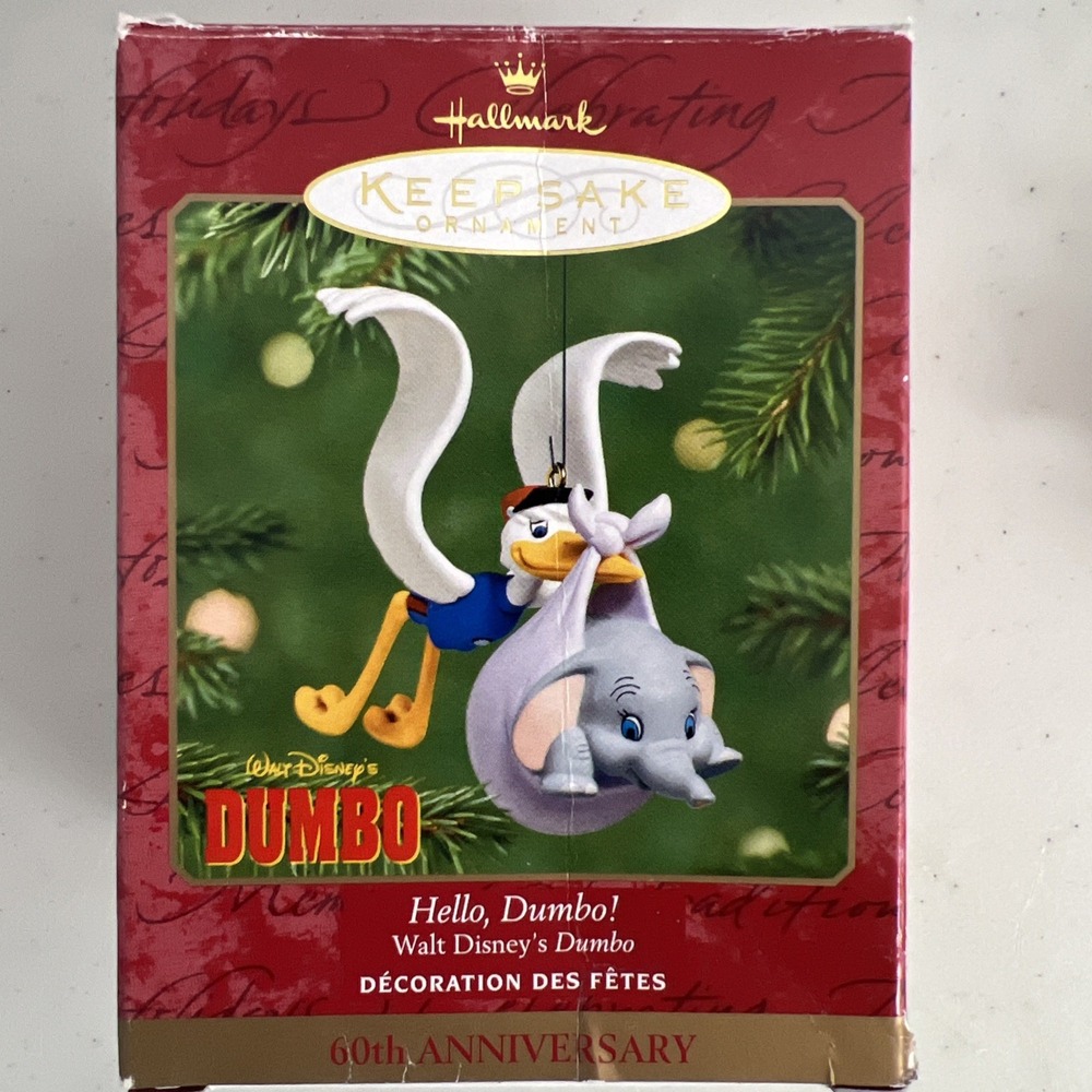 Hallmark Hello, Dumbo! Keepsake Ornament 60th Anniversary 2001 Walt Disney